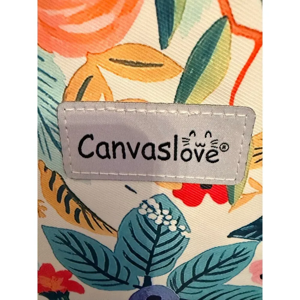 NWOT Canvaslove Floral Pattern Laptop Sleeve Case Cover with Pocket.
